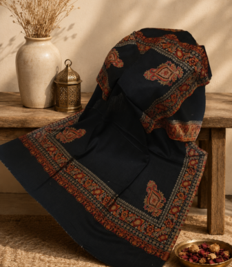 Midnight Royal Paisley Shawl