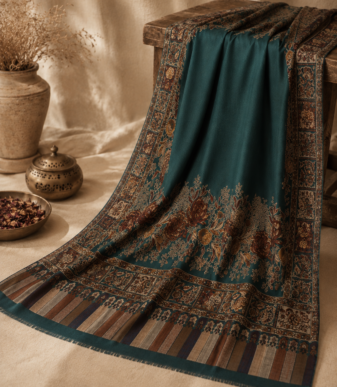 Zareen Emerald Kani Pashmina Shawl