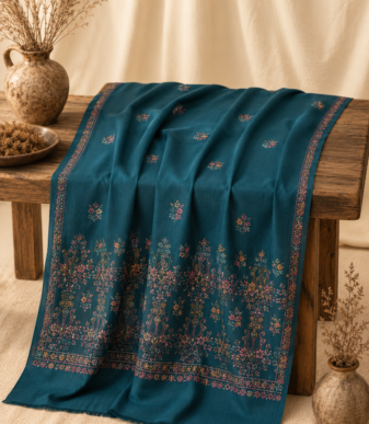Sapphire Garden Reverie Shawl