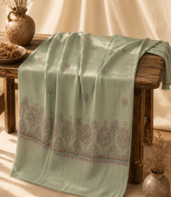 Sage Rosarium Heritage Shawl