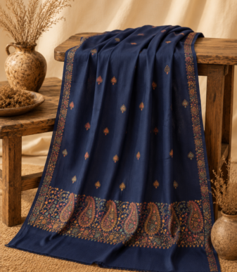 Midnight Zariya Paisley Shawl
