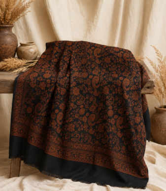 Obsidian Rust Garden Shawl