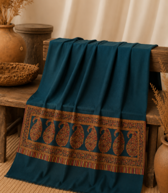 Peacock Mehran Paisley Shawl